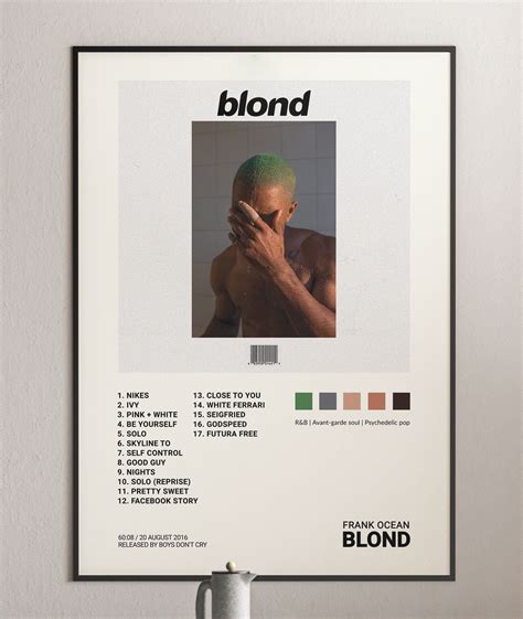 Frank Ocean - Blond (Blonde) Album Cover Poster Print | Frank ocean ...