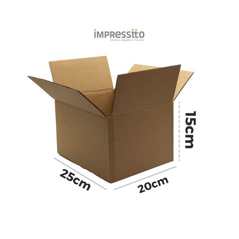 50 Cajas de Cartón (25 cm x 20 cm x 15 cm) – impresstto