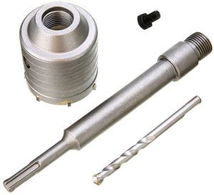 Inditrust High Quality 65mm Concrete Hole saw with SDS Plus Shank Hole ...