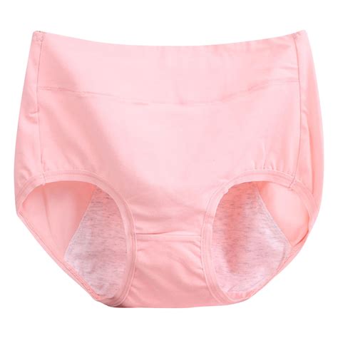 DJskiyers Women Plus Size Panties Leakproof Cotton Underwear Tummy ...