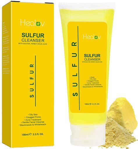 Amazon.com: Healov Sulfur Soap – Sulfur Face & Body Wash for Acne ...