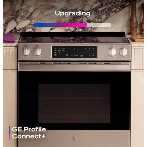 GE Profile 30-in 4 burners 5.3-cu ft , Air Fry Convection Oven Slide-In ...