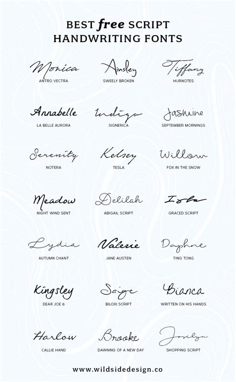 Image result for Handwriting Script Fonts