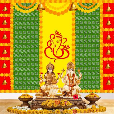 Party Propz Backdrop for Pooja Decoration-1Pc Navratri Decoration Items ...