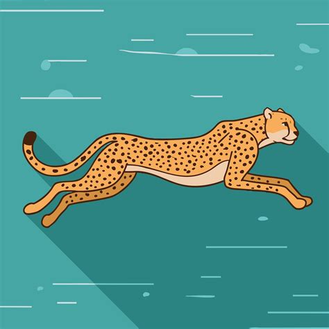 Cheetah in a running motion 55912356 Vector Art at Vecteezy