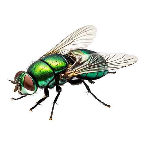 Common green bottle fly top view isolated on transparent background ...