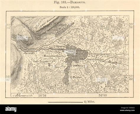 Damascus city map hi-res stock photography and images - Alamy