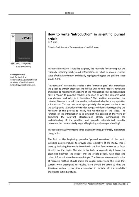 Image result for Scientific Journal Example