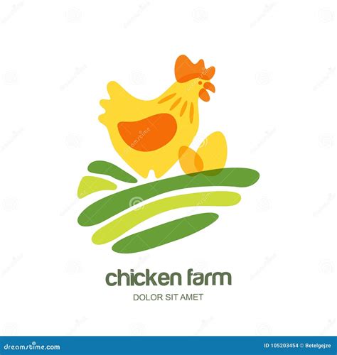 养鸡场商标象征设计 向量例证. 插画 包括有 设计, 荒地, 现有量, 敌意, 复活节, 徽标, 艺术 - 105203454