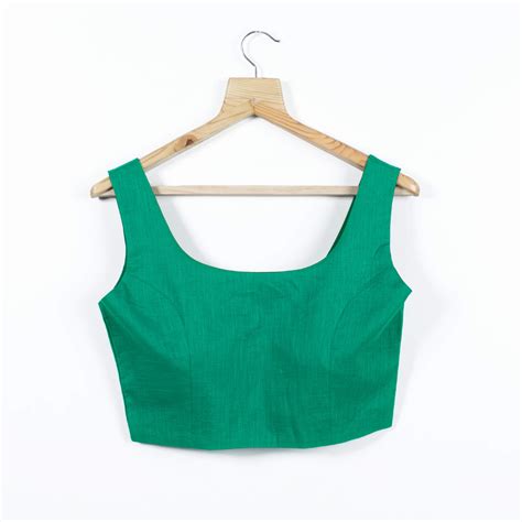 Jade Green Cotton Slub Blouse – Fabcurate