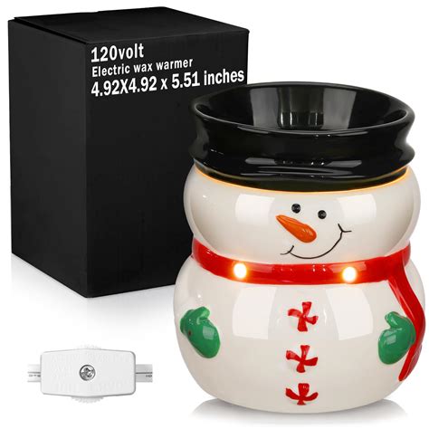 Amazon.com: Glooglitter Christmas Wax Warmer Snowman Scented Electric ...