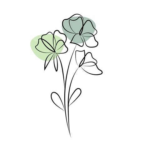 Floral Liner Vector, Flower Art, Wildflower Liner, Flowers PNG and ...