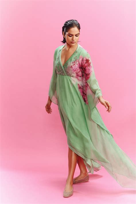 Dolly J - Eraya Mint Green Kaftan - Elahe