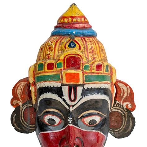 Painted Hanuman Mask — The Purple Turtles - Online Home Decor Store