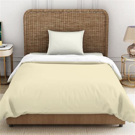 Buy SPACES Essentials Beige Solid Cotton Single Quilt - 150x218cm from ...