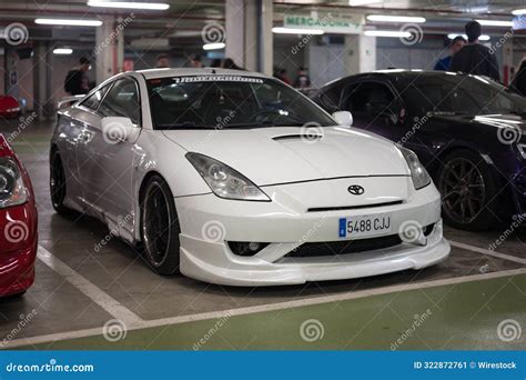 Seventh Generation White Toyota Celica T230 Parked in a Parking Lot, it ...
