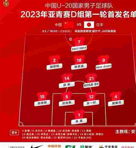 U20亚洲杯-中国vs日本首发出炉！-风驰直播