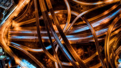 Download wallpaper 3840x2160 roads, interchange, aerial view ...