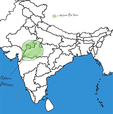 Malwa plateau in map - Brainly.in