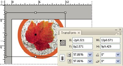 Transform objects in InDesign