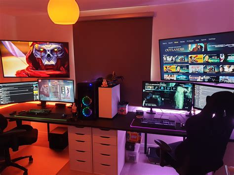 Dual Gaming Desk Setup at Cristina Lee blog