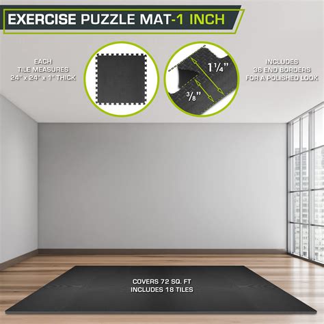 Snapklik.com : ProsourceFit Extra Thick Puzzle Exercise Mat 34” And 1"