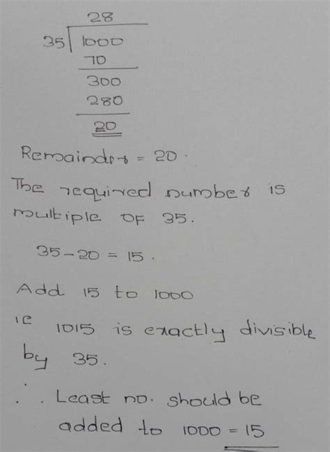 Find the least number that should be added to smallest 4 digit number ...