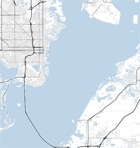 Tampa Bay Map Print – VirtualMap