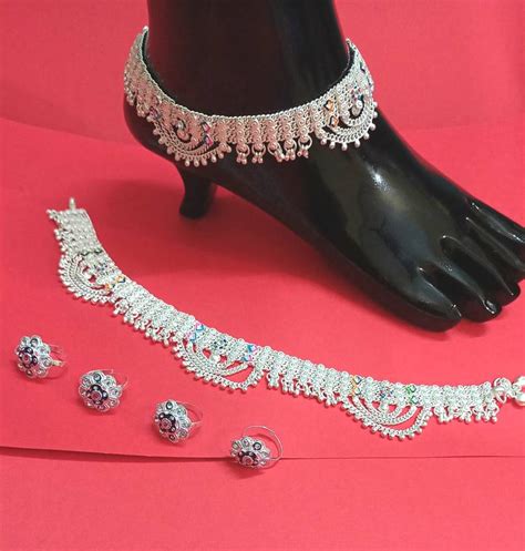 Siya Creation High silver plated pure gota chandi payal Bichhiya. Alloy ...