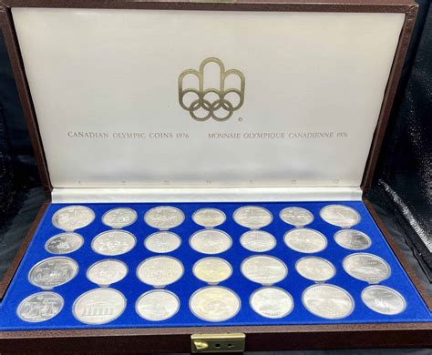 Box With Rare Key - 28 Silver Coins From The 1976 Montreal Olympic Games