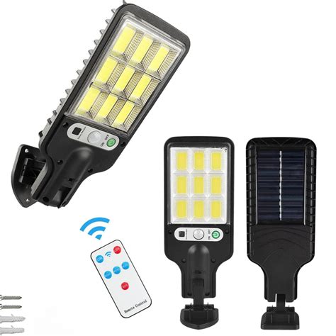 KICKZU 180° Solar LED Lights 108COB Waterproof Solar Street Lights with ...