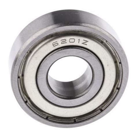 SKF 6201Z 12 x 10mm Steel Single Row Ball Bearing (Silver) Pack Of 12 ...