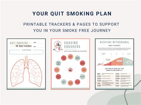 Quit Smoking or Vaping Tracker and Guide Digital Worksheets What to Expect, Motivation, Savings ...