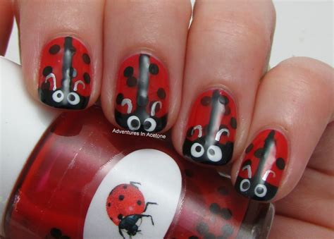 The Nail Junkie Ladybug + Nail Art! - Adventures In Acetone