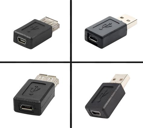 COMAXESORI ( 4 Models USB Male to Micro USB Female OTG Adapter, USB ...