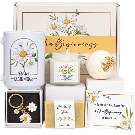 Amazon.com: New Beginnings Gifts for Women, Daisy Gift Basket for ...