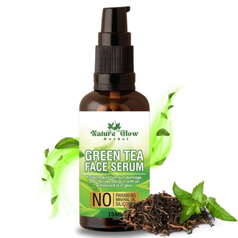 Nature Glow Herbal Green Tea Serum: Antioxidant-Rich Green Tea Extract ...