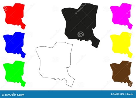 State Of Haryana India With Capital City Chandigarh Hand Drawn Map Vector Illustration ...
