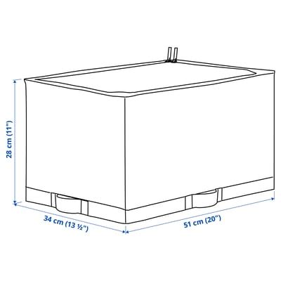 STUK storage case, white/black, 34x51x28 cm (13 ½x20x11") - IKEA