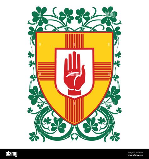 Irish Celtic design in vintage, retro style. Irish design with coat of ...