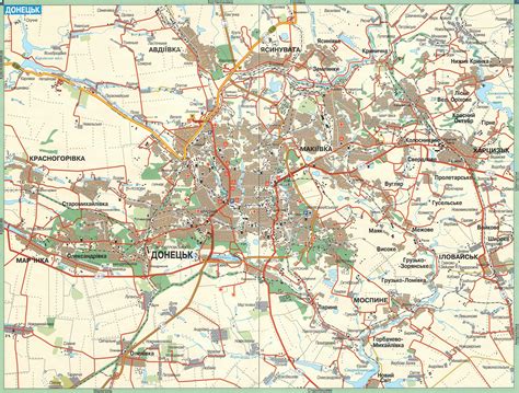 Карта Донецка. Подробная карта автомобильных дорог Донецка | UA Maps ...