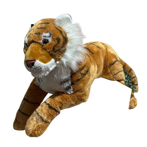 Large Big Tiger Plush Animal Realistic Bengal Soft Stuffed Childrens ...