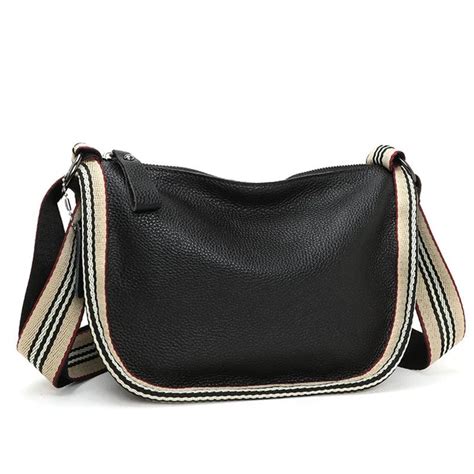 Large Capacity Leather Crossbody Bag with Wide Shoulder Strap – CRAZE