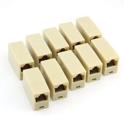 Sadow RJ45 CAT5E CAT6 LAN Patch Cable Joiner Jointer (Pack of 10) Lan ...