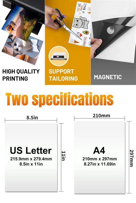 Glossy Printable Magnet Sheets for Custom Printing