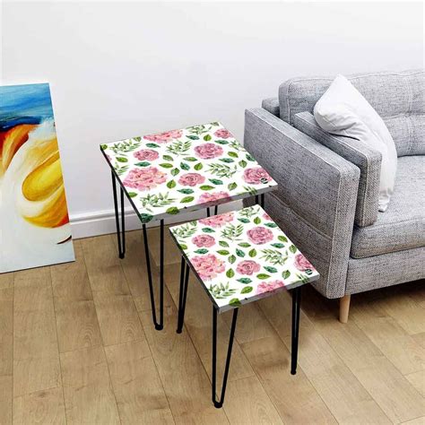 NESTING TABLES SIDE SERVING TABLE FOR HOME BEDROOM PATIO BALCONY – Nutcase