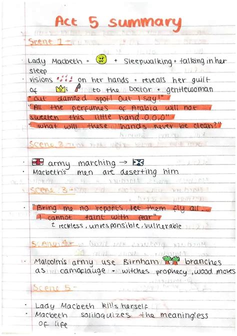 Simply explained: Macbeth Act 5 Summary & Quotes - Easy Quizlet & PDF ...