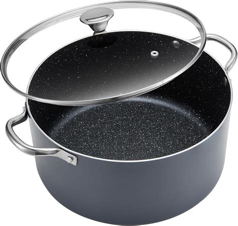 Amazon.com: BEZIA Stock Pot with Lid, 10 Qt Large Non Stick Cooking Pot ...