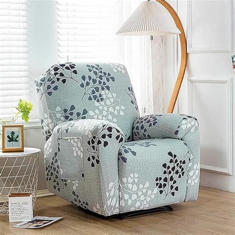 House of Quirk Recliner Slipcover 4 Pieces Stretch Printed Chair Covers ...