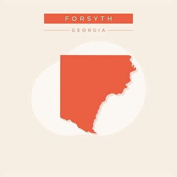 Vector illustration vector of forsyth map georgia | Premium Vector